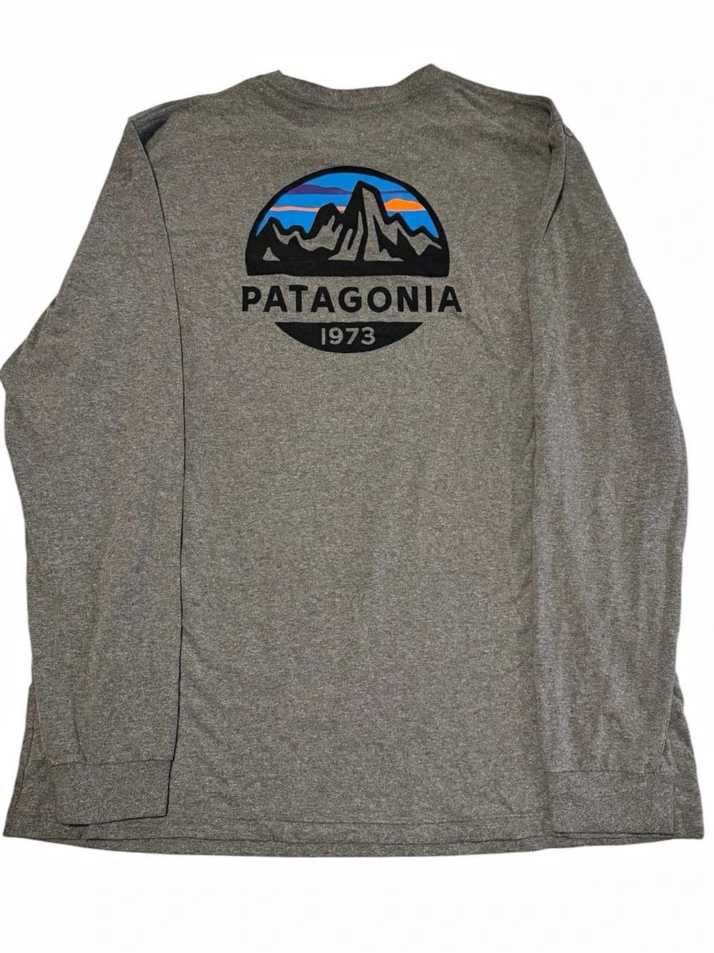 Patagonia Long-Sleeved Fitz Roy Horizons Responsibili-Tee Gray Large